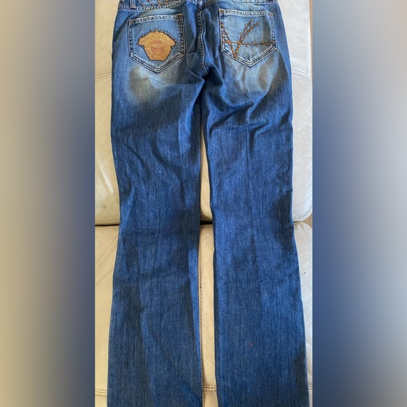 Versace Studed Medusa Logo Design Back Pockets Blue Jeans European size 29/30 - Picture 13 of 14